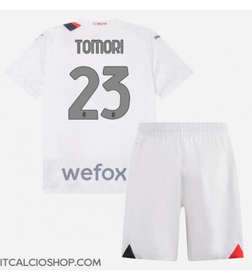 AC Milan Fikayo Tomori #23 Seconda Maglia Bambino 2023-24 Manica Corta (+ Pantaloni corti)